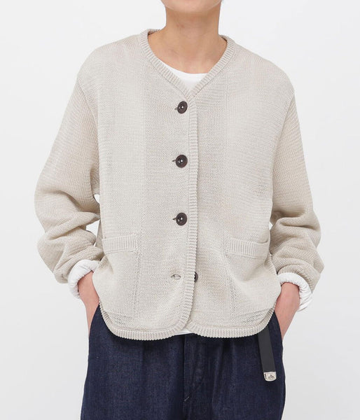 MHL./COATED COTTON KNITWEAR WOMENS (ECRU)