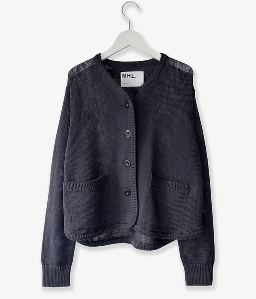 MHL./COATED COTTON KNITWEAR WOMENS (CHARCOAL)