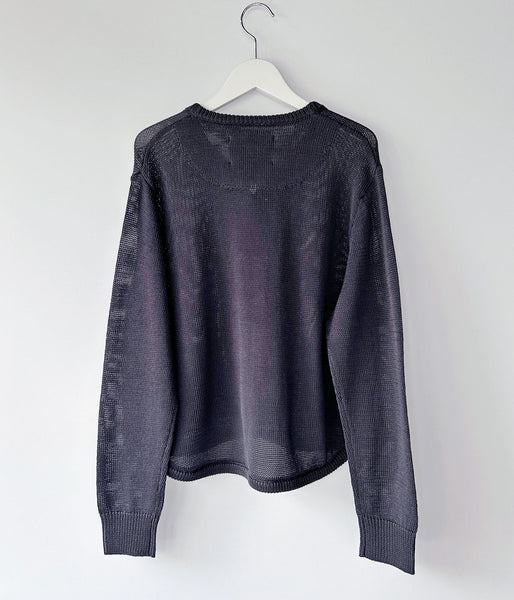 MHL./COATED COTTON KNITWEAR WOMENS (CHARCOAL)