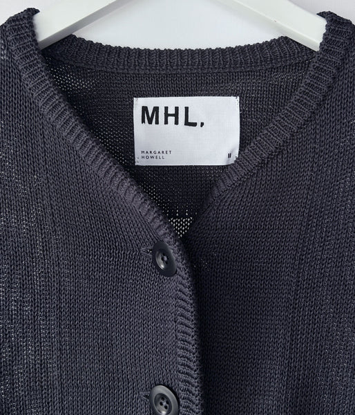 MHL./COATED COTTON KNITWEAR WOMENS (CHARCOAL)