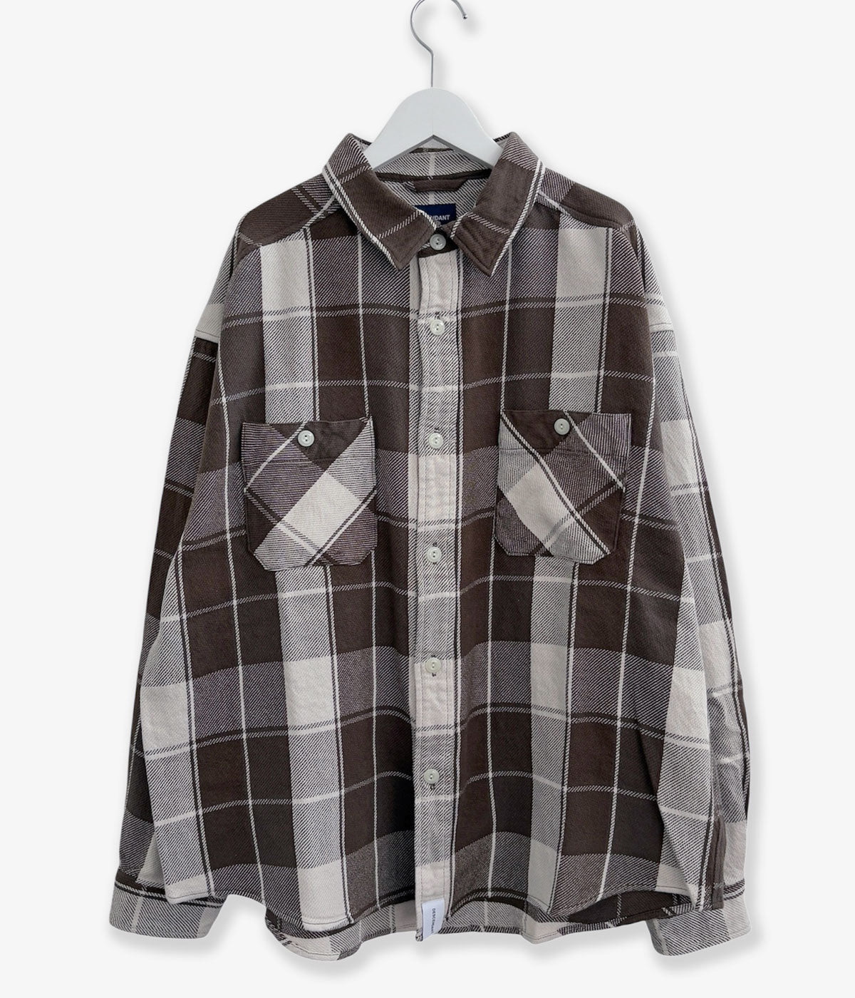 DESCENDANT/VANNING PLAID LS SHIRT (BROWN)