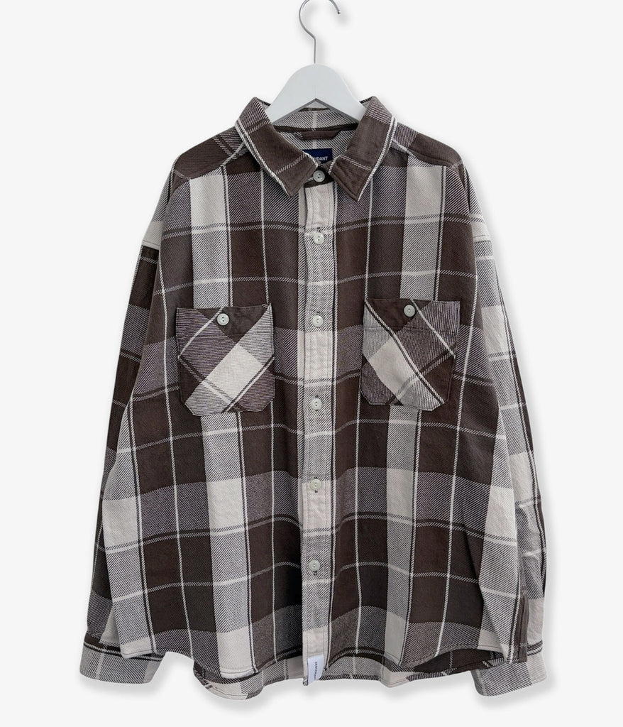 DESCENDANT/VANNING PLAID LS SHIRT (BROWN)