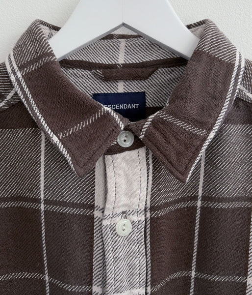 DESCENDANT/VANNING PLAID LS SHIRT (BROWN)