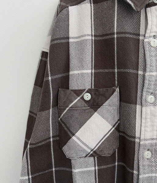 DESCENDANT/VANNING PLAID LS SHIRT (BROWN)