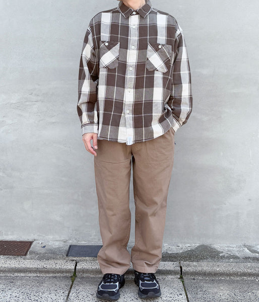 DESCENDANT/VANNING PLAID LS SHIRT (BROWN)