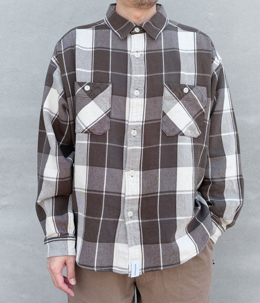 DESCENDANT/VANNING PLAID LS SHIRT (BROWN)