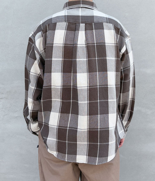 DESCENDANT/VANNING PLAID LS SHIRT (BROWN)
