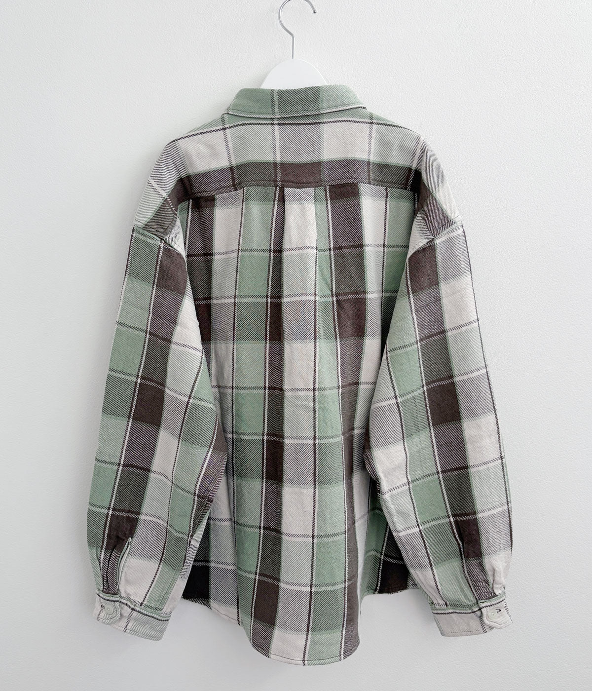 DESCENDANT/VANNING PLAID LS SHIRT (GREEN)