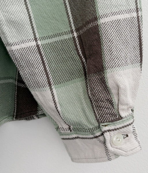 DESCENDANT/VANNING PLAID LS SHIRT (GREEN)