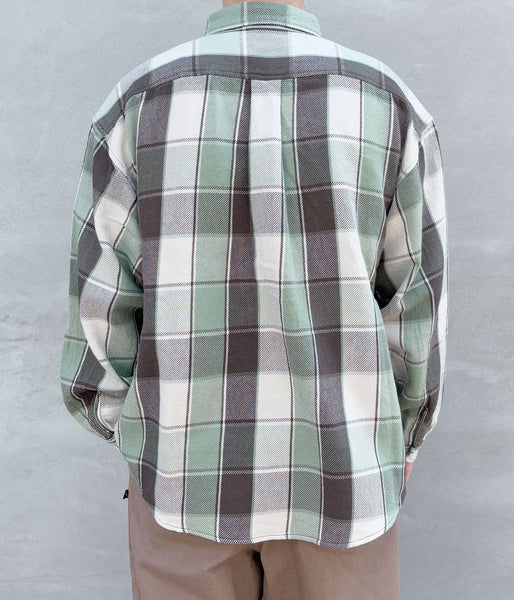 DESCENDANT/VANNING PLAID LS SHIRT (GREEN)