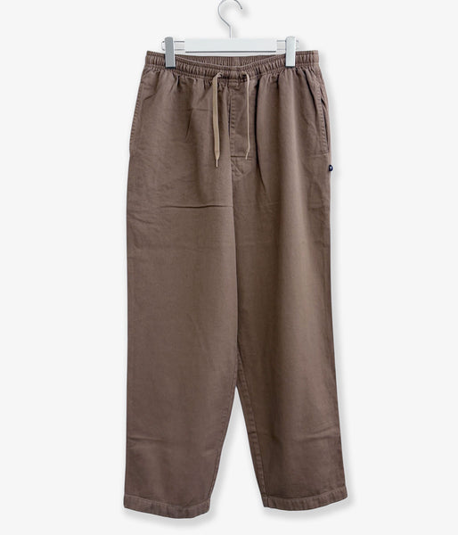 DESCENDANT/SHORE TWILL BEACH TROUSERS PIGMENT DYE (BROWN)
