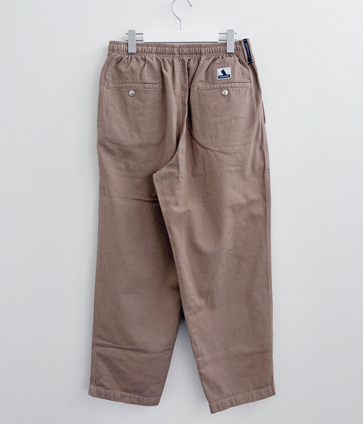 DESCENDANT/SHORE TWILL BEACH TROUSERS PIGMENT DYE (BROWN)