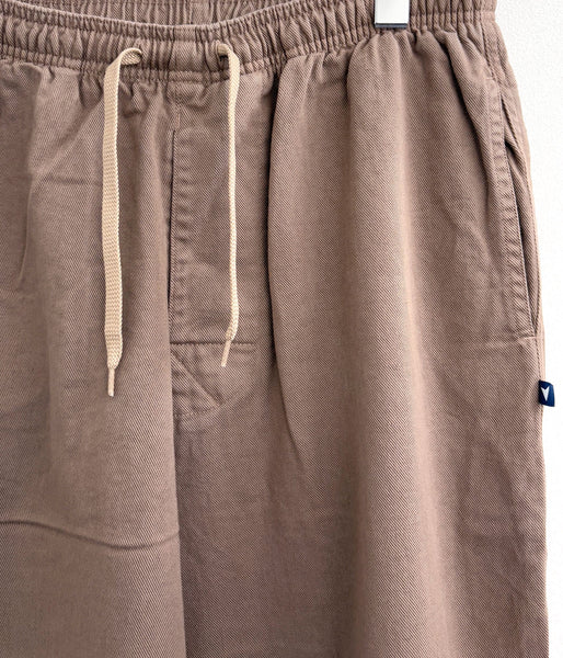 DESCENDANT/SHORE TWILL BEACH TROUSERS PIGMENT DYE (BROWN)