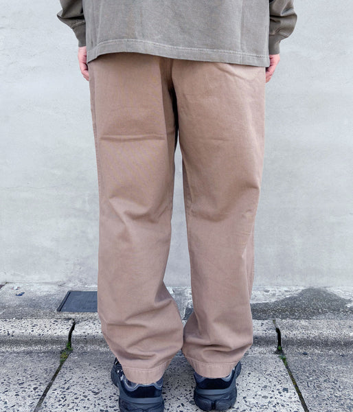 DESCENDANT/SHORE TWILL BEACH TROUSERS PIGMENT DYE (BROWN)