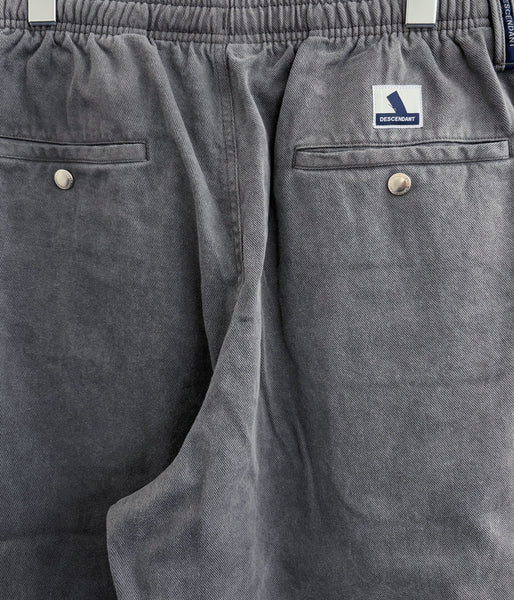 DESCENDANT/SHORE TWILL BEACH TROUSERS PIGMENT DYE (GRAY)