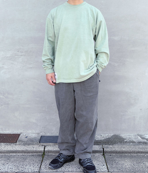 DESCENDANT/SHORE TWILL BEACH TROUSERS PIGMENT DYE (GRAY)