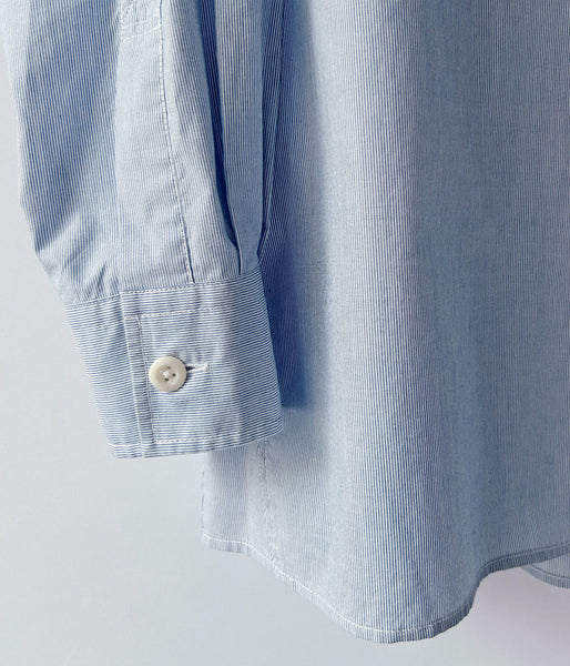 MHL./WORN COTTON HAIRLINE STRIPE SHIRT WOMENS (LIGHT BLUE)