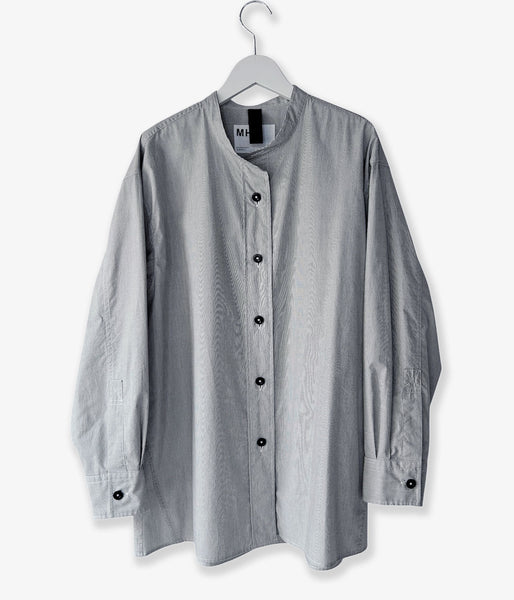 MHL./WORN COTTON HAIRLINE STRIPE SHIRT WOMENS (DRAB)