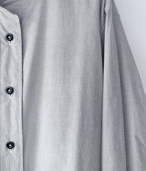 MHL./WORN COTTON HAIRLINE STRIPE SHIRT WOMENS (DRAB)