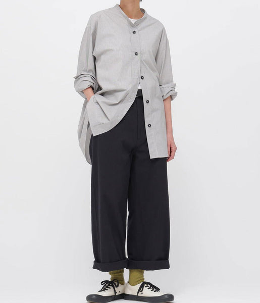 MHL./WORN COTTON HAIRLINE STRIPE SHIRT WOMENS (DRAB)