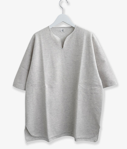 blurhms ROOTSTOCK/ROUGH&SMOOTH THERMAL OVER NECK (HEATHER OATMEAL)