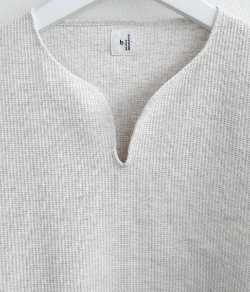 blurhms ROOTSTOCK/ROUGH&SMOOTH THERMAL OVER NECK (HEATHER OATMEAL)