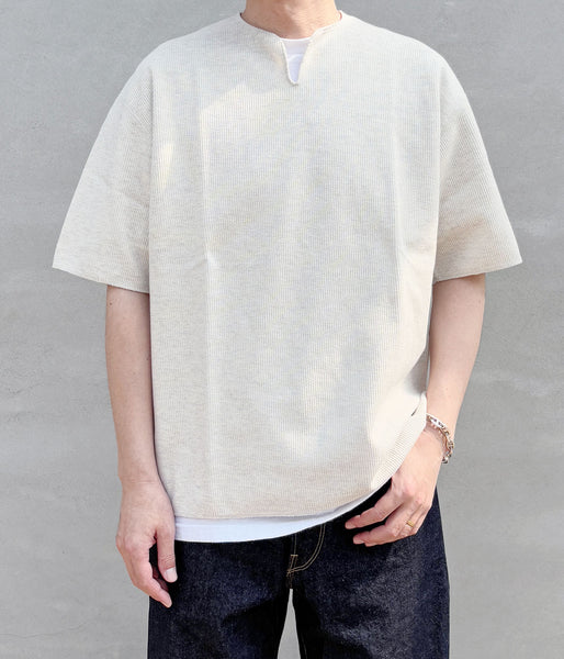 blurhms ROOTSTOCK/ROUGH&SMOOTH THERMAL OVER NECK (HEATHER OATMEAL)