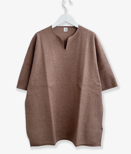 blurhms ROOTSTOCK/ROUGH&SMOOTH THERMAL OVER NECK (HEATHER BEIGE)