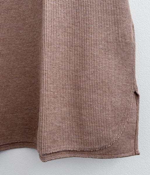 blurhms ROOTSTOCK/ROUGH&SMOOTH THERMAL OVER NECK (HEATHER BEIGE)