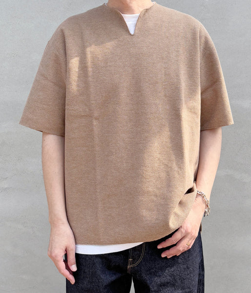 blurhms ROOTSTOCK/ROUGH&SMOOTH THERMAL OVER NECK (HEATHER BEIGE)