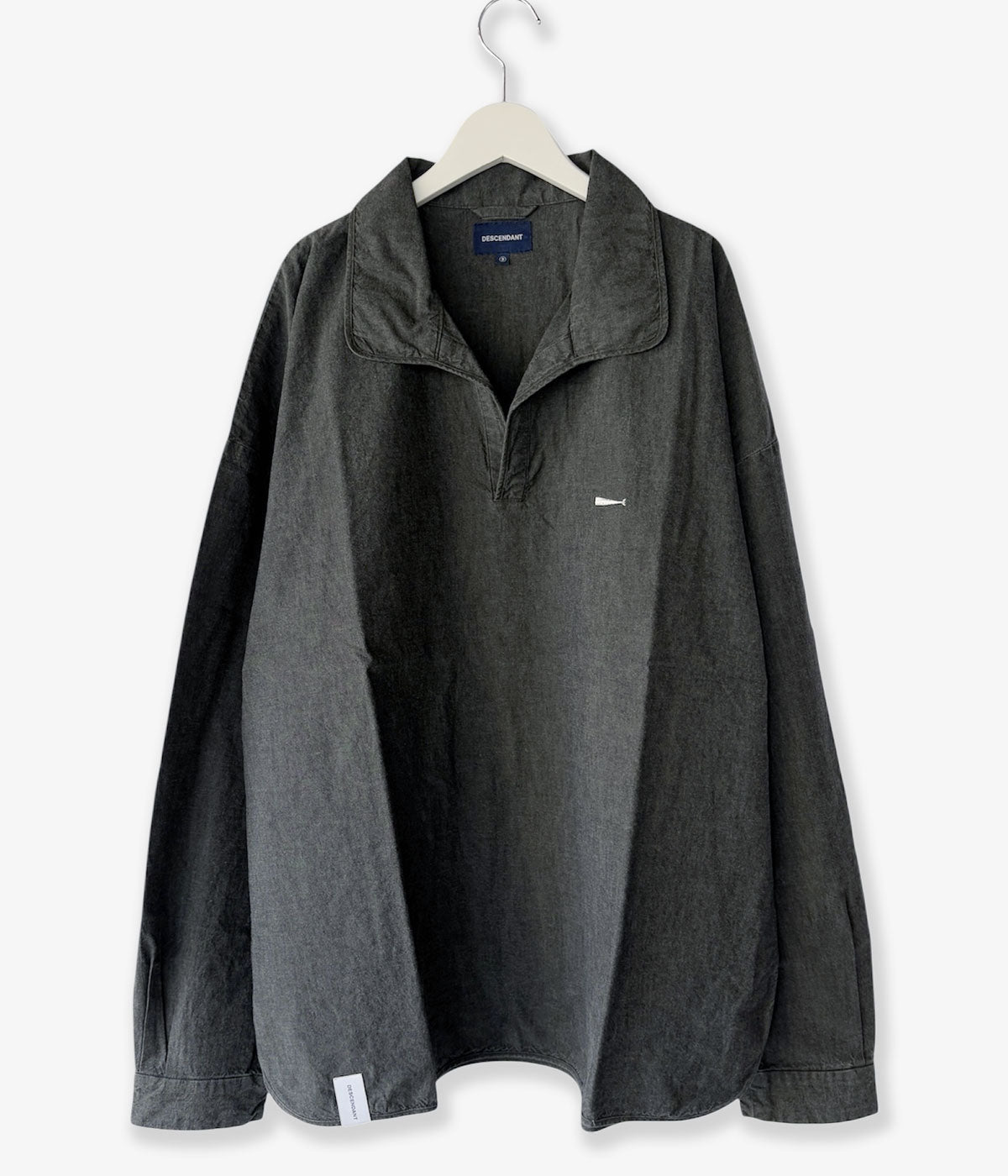 DESCENDANT/SALOON PULLOVER CHAMBRAY LS SHIRT (BLACK)