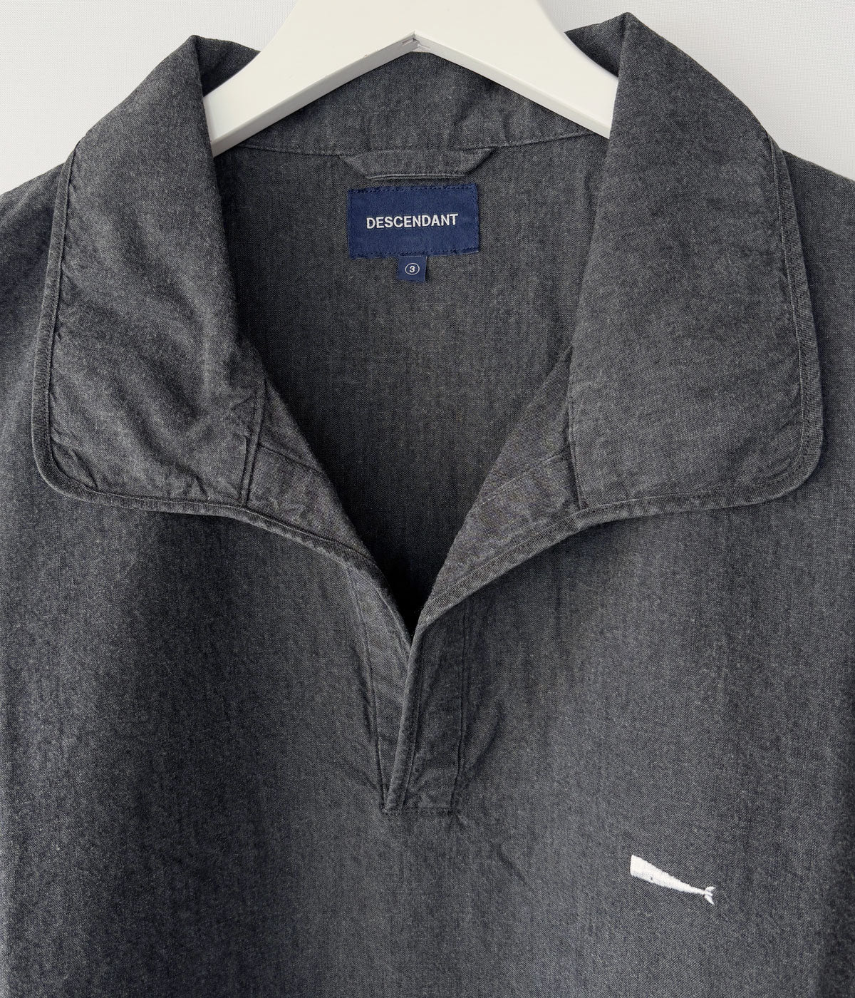 DESCENDANT/SALOON PULLOVER CHAMBRAY LS SHIRT (BLACK)