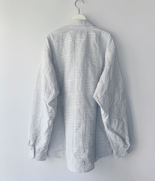 DESCENDANT/MILPITAS PATCHWORK LS SHIRT (GRAY)