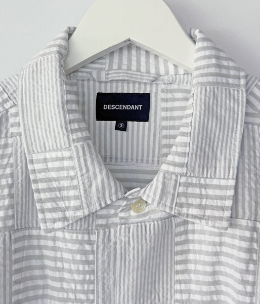 DESCENDANT/MILPITAS PATCHWORK LS SHIRT (GRAY)