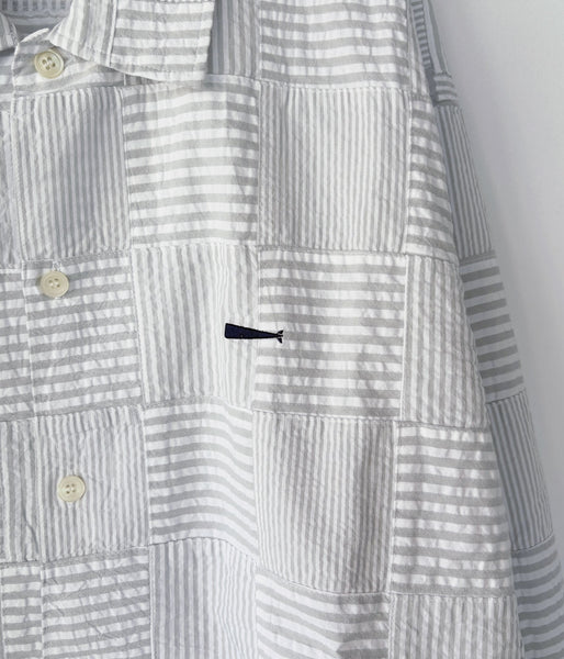 DESCENDANT/MILPITAS PATCHWORK LS SHIRT (GRAY)