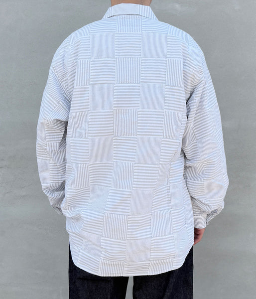 DESCENDANT/MILPITAS PATCHWORK LS SHIRT (GRAY)
