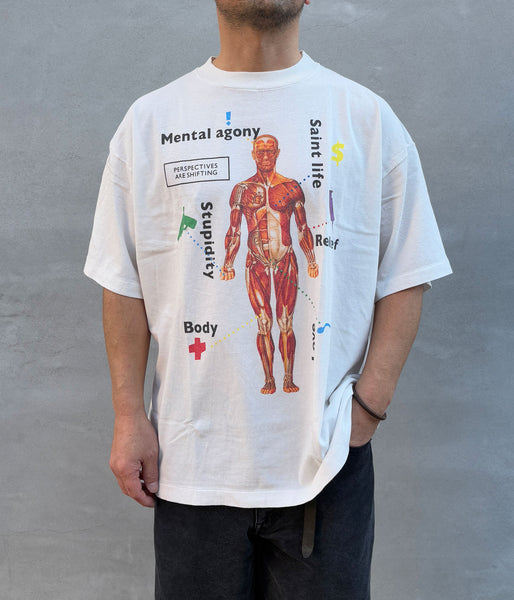 SAINT MICHAEL/SS T-SHIRT/BODY/WHITE