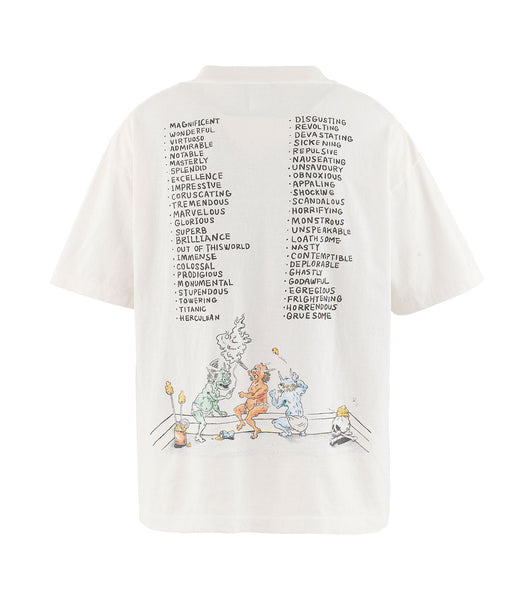 SAINT MICHAEL/SS T-SHIRT/SAINT WET/WHITE