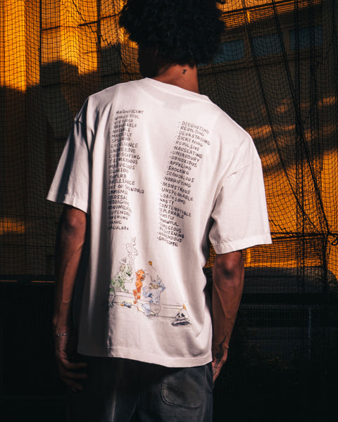 SAINT MICHAEL/SS T-SHIRT/SAINT WET/WHITE