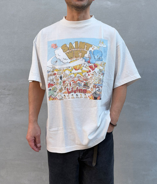 SAINT MICHAEL/SS T-SHIRT/SAINT WET/WHITE