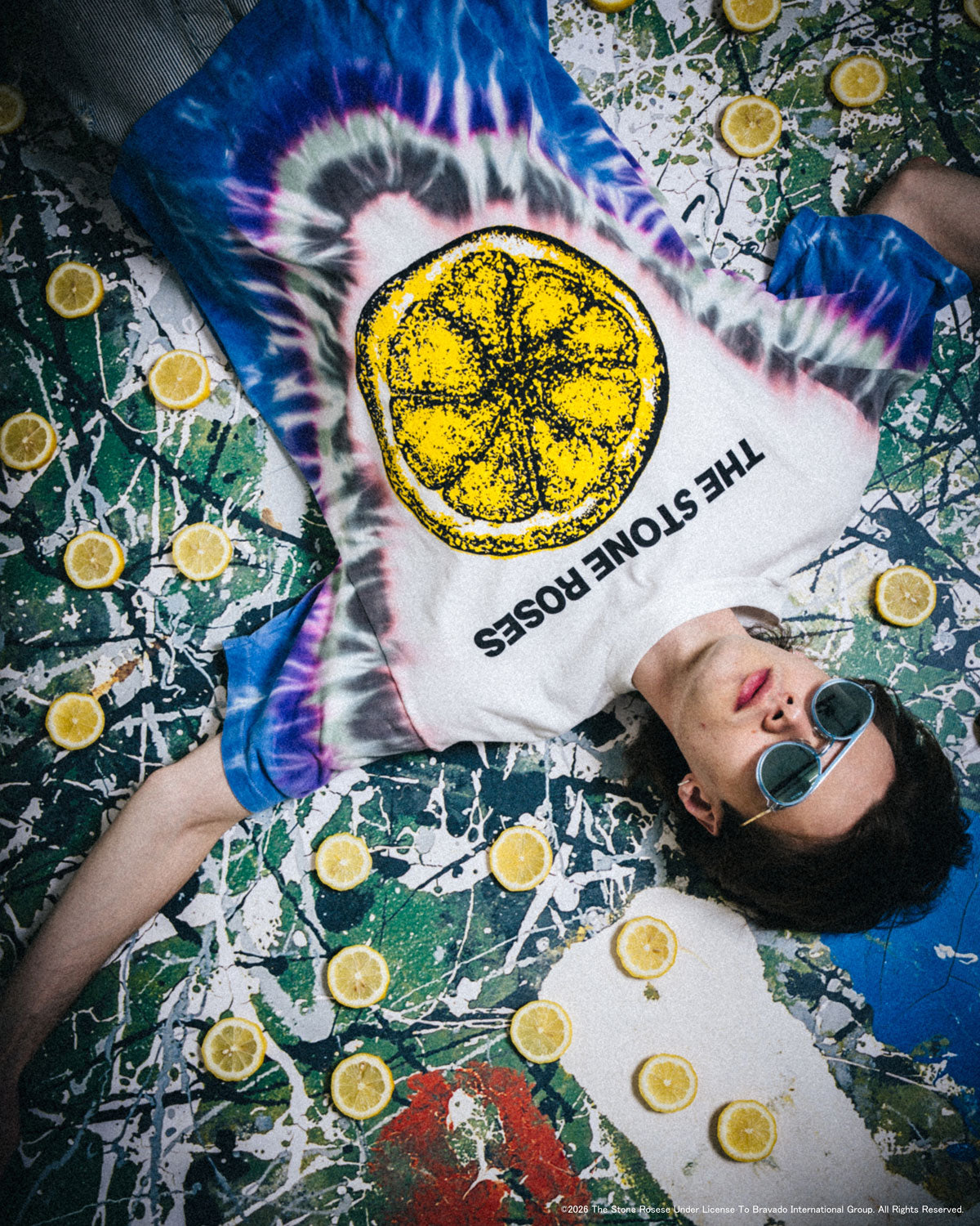 SAINT MICHAEL/TSR_SS T-SHIRT/LEMON/TIE DYE