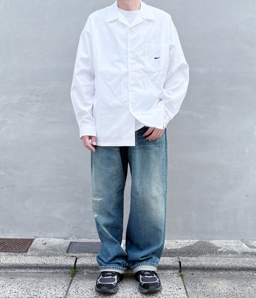 DESCENDANT/SUMMER OXFORD LS SHIRT (WHITE)