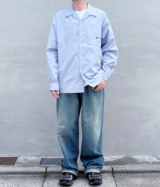 DESCENDANT/SUMMER OXFORD LS SHIRT (BLUE)