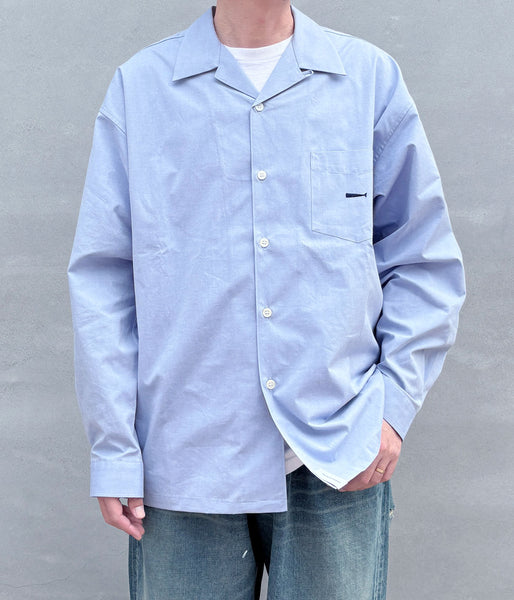 DESCENDANT/SUMMER OXFORD LS SHIRT (BLUE)