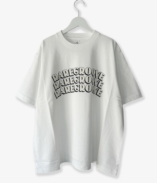 blurhms ROOTSTOCK/RAREGROOVE Print Tee WIDE (White×White-PT)