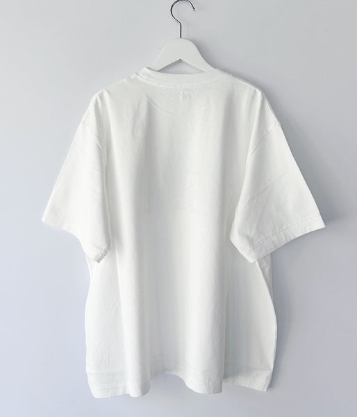 blurhms ROOTSTOCK/RAREGROOVE Print Tee WIDE (White×White-PT)