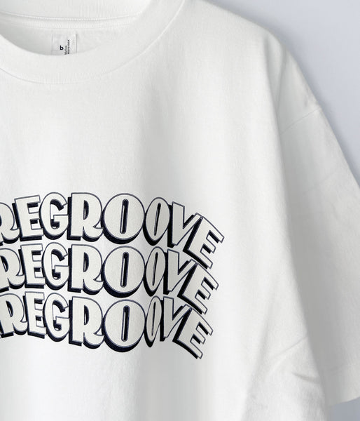 blurhms ROOTSTOCK/RAREGROOVE Print Tee WIDE (White×White-PT)