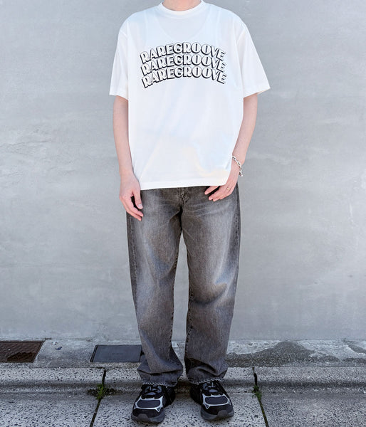 blurhms ROOTSTOCK/RAREGROOVE Print Tee WIDE (White×White-PT)