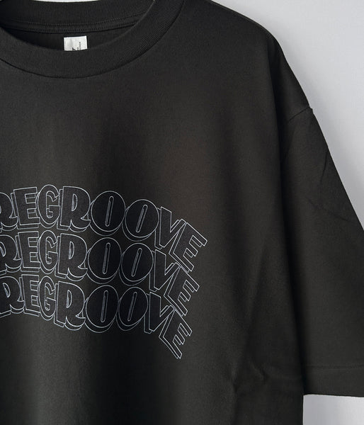 blurhms ROOTSTOCK/RAREGROOVE Print Tee WIDE (InkBlack×Black-PT)