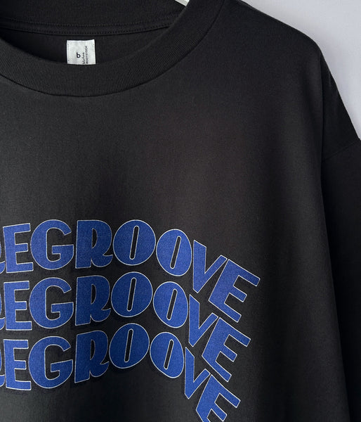 blurhms ROOTSTOCK/RAREGROOVE Print Tee WIDE (InkBlack×Blue-PT)